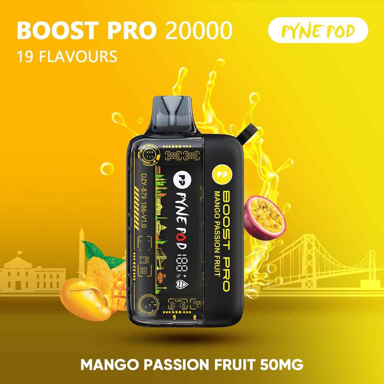 PYNE POD Boost Pro 20000 Puffs 50MG Disposable Vape in Dubai