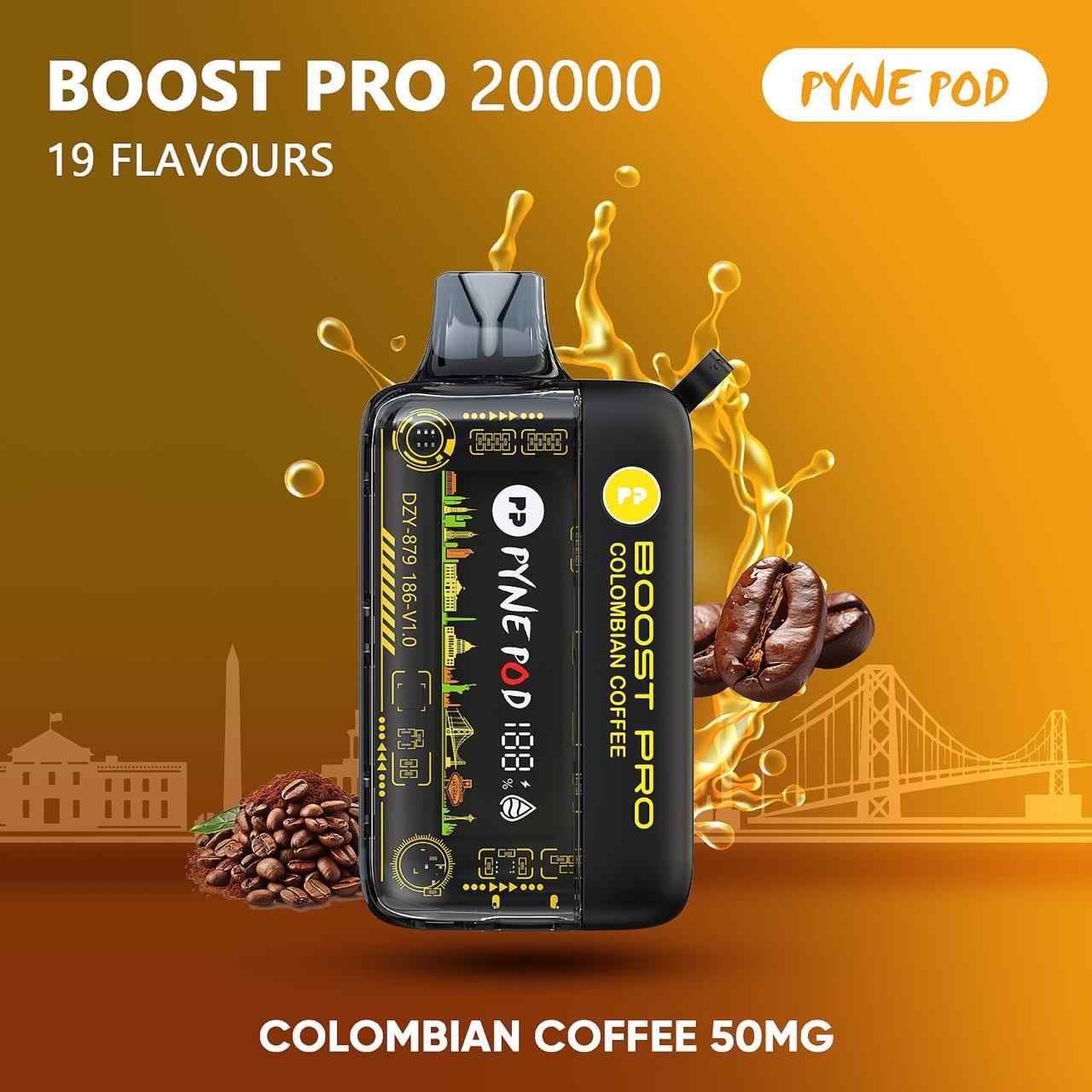 PYNE POD Boost Pro 20000 Puffs 50MG Disposable Vape in Dubai