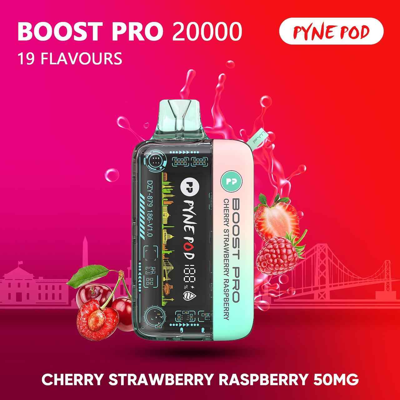 PYNE POD Boost Pro 20000 Puffs 50MG Disposable Vape in Dubai