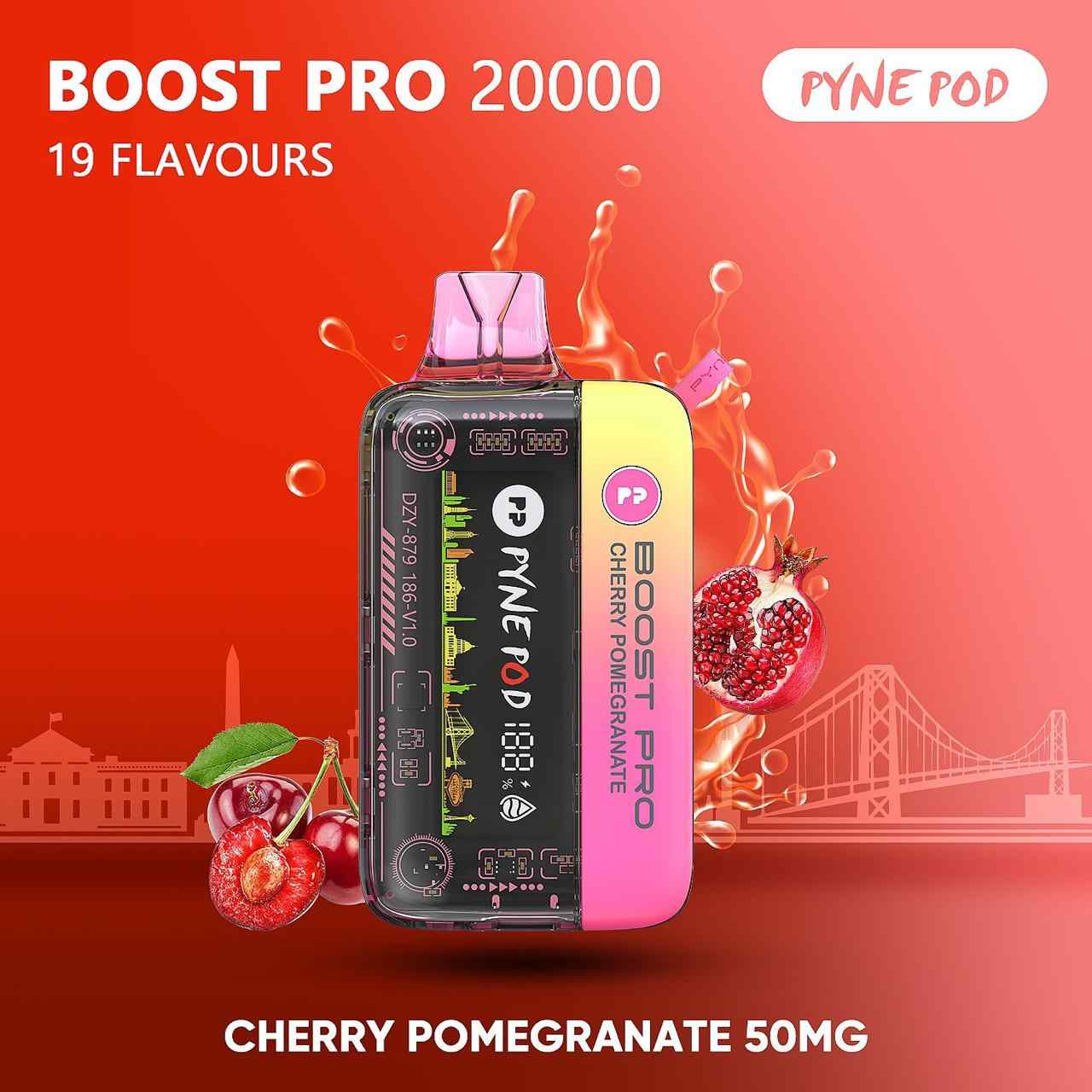PYNE POD Boost Pro 20000 Puffs 50MG Disposable Vape in Dubai