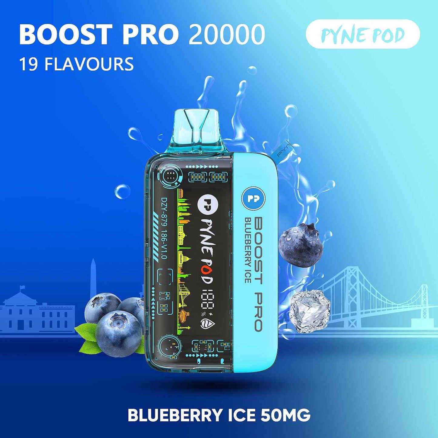 PYNE POD Boost Pro 20000 Puffs 50MG Disposable Vape in Dubai